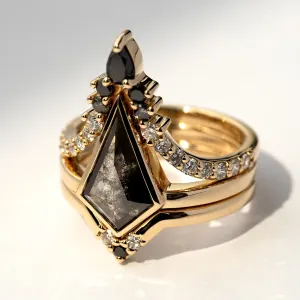 Engagement wedding band combo three in one band — view 6