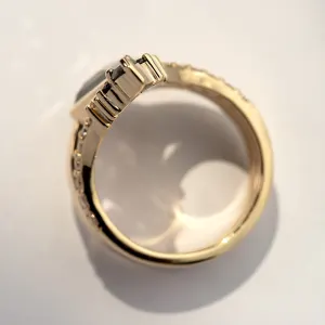 Engagement wedding band combo three in one band — view 8