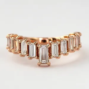 Baguette Diamond Stacking Wedding Band — view 1