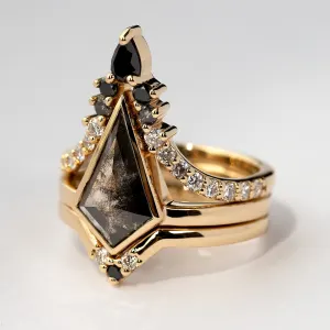 Engagement wedding band combo three in one band — view 3