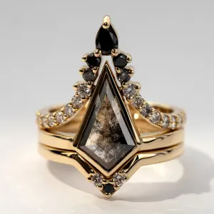 Engagement wedding band combo three in one band — view 4
